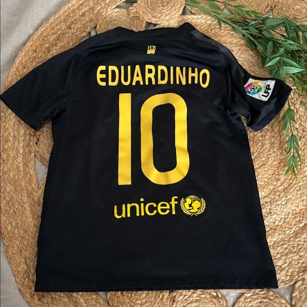 Nike 2011/2012 FC Barcelona Eduardinho Jersey Black Size S (6-7 Yrs)